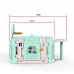 Toytexx  3 in 1 1.9M x 1.2M x 0.75M Baby Kid Playpen Panel Activity Center Safety Castle Style Fence Playyard With Slide and Basketball Hoop 
